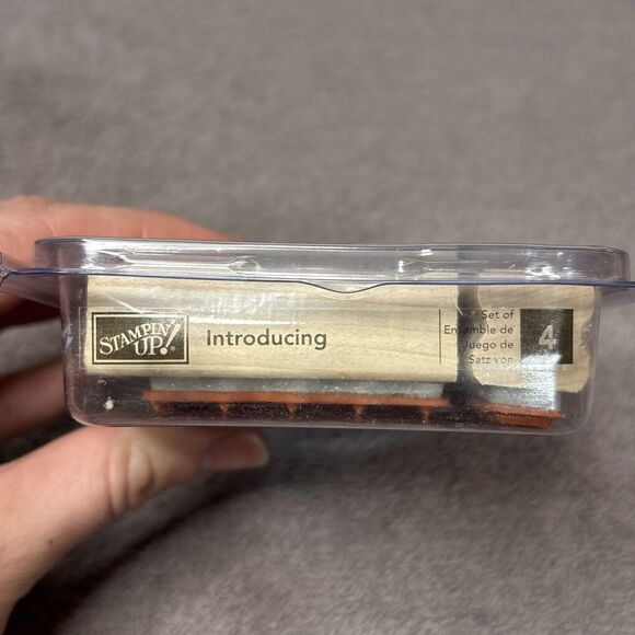 Wood Wooden Stamps Lot Introducing You’re Invited Save The Date RSVP Stampin Up - Picture 6 of 6